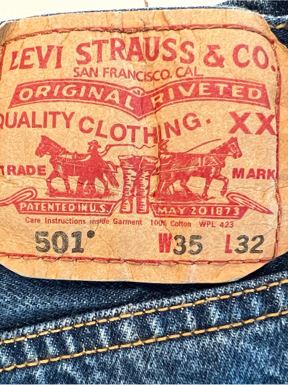 Vintage Levis Men's Blue Denim Jeans - Picture 11 of 12